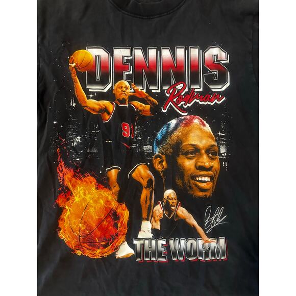 RODMAN BRAND On Fire T-Shirt men’s small PacSun - Picture 2 of 4